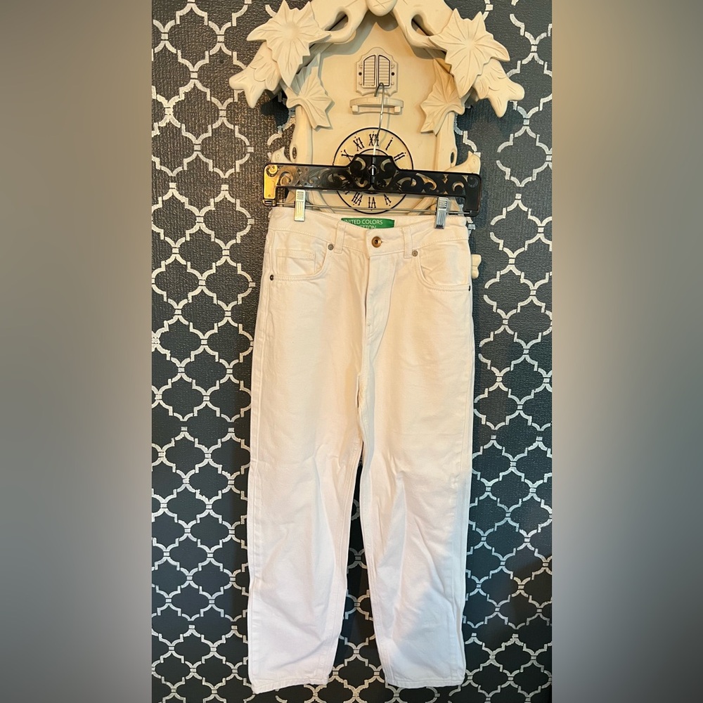 White Vintage United Colors of Benetton Jeans